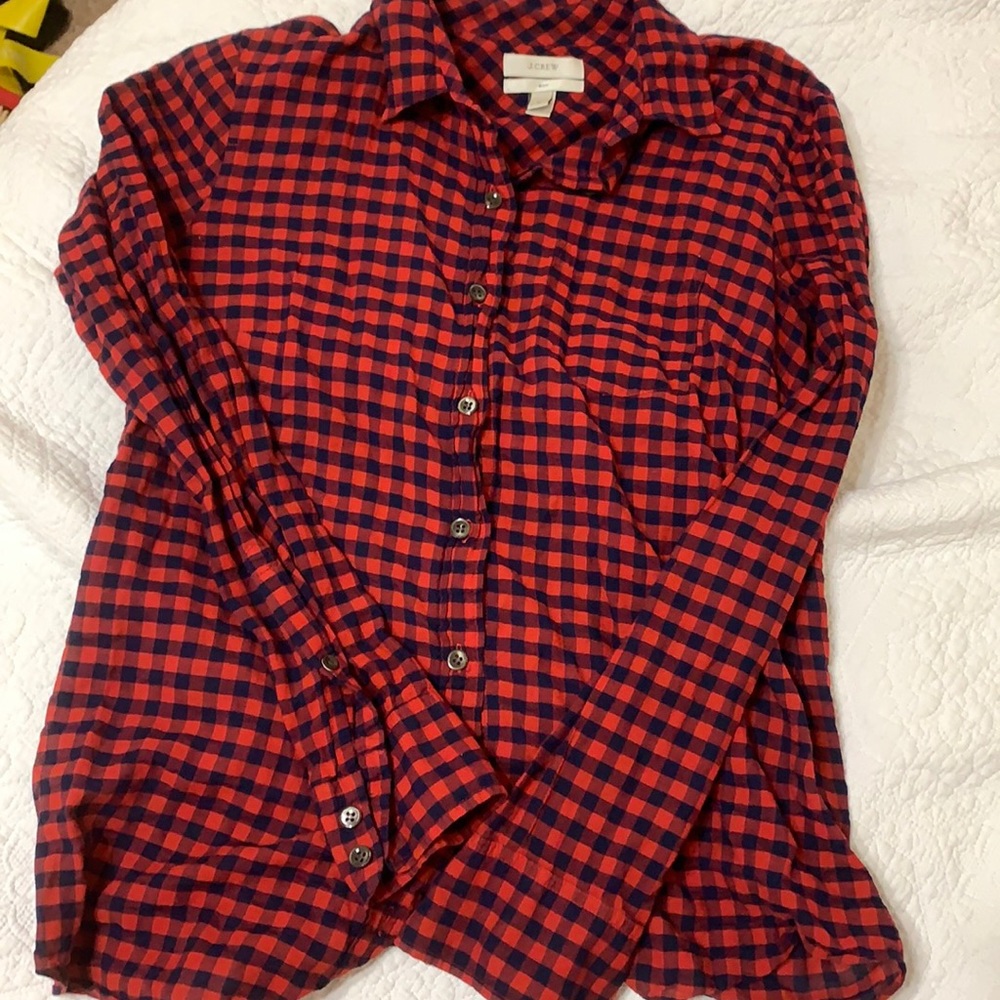 Jcrew Gingham Button Up - image 1